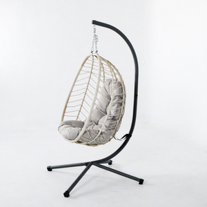 Leisure Outdoor Metal Rattan Garden Hanging Chair Indoor Living Room <b>Swing</b> Chair Rope Folding Furniture Chair - Product Image 1