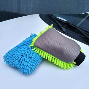 Gant de lavage de voiture en microfibre chenille, double face, 24,5*18 cm, pour l'entretien des véhicules - Product Image 2
