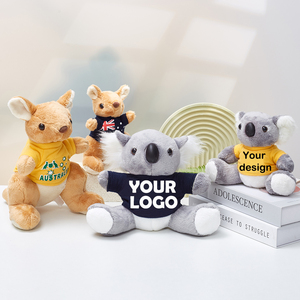 27cm ODM OEM quảng cáo tùy chỉnh đồ chơi sang trọng <span class=keywords><strong>Kangaroo</strong></span> Koala in logo Zoo lưu niệm tùy chỉnh T-Shirt Logo giá rẻ đồ chơi sang trọng - Product Image 2