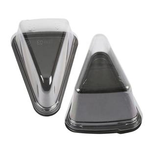 맞춤형 두꺼운 일회용 애완동물 디저트 치즈케이크 용기 플라스틱 투명 삼각형 케이크 상자 뚜껑 포함 - Product Image 4