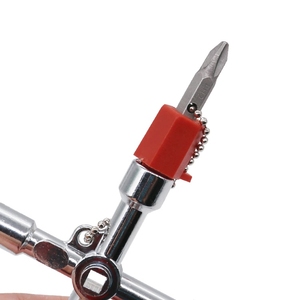 DIHAO Outil multifonction pour plombiers, clé 4 voies pour boîtier de compteur gaz/électricité, outil de plomberie pour radiateur, clés de gaz et d'eau pour plombiers, neuf - Product Image 3