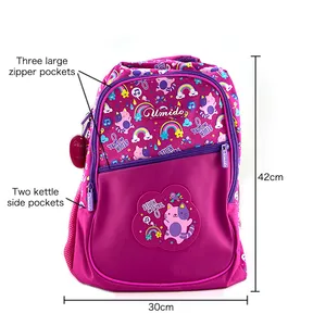 Cheap polyester backpack for school Low MOQ adding your logo schoolbag