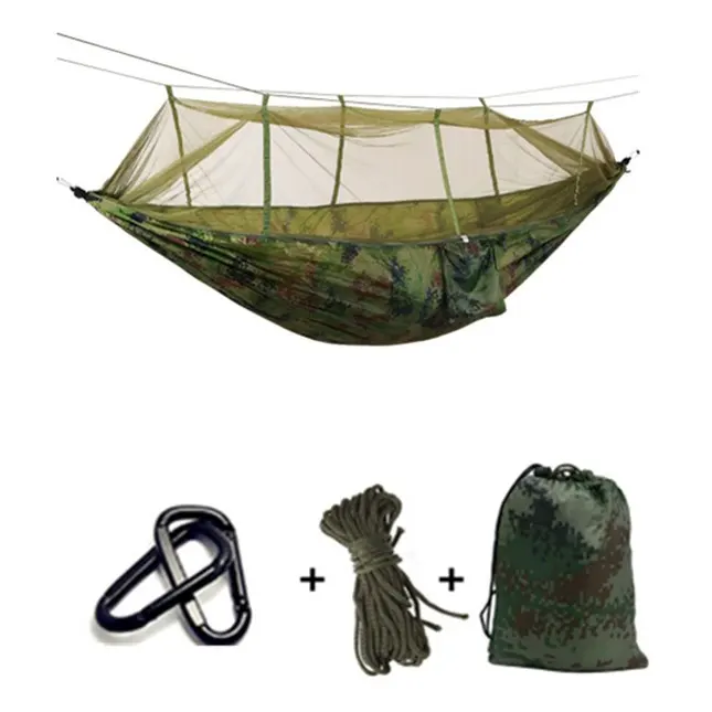 Camouflage Ultralichte Custom Logo Netting Bug Hangmat Met Klamboe