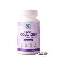 Capsules de complexe multi-collagène pour femmes, types I, II, III, V, X, biotine, VC, acide hyaluronique, antioxydant, naturel, pour la peau, les cheveux, les ongles, les articulations