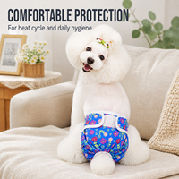 OKPET HERE Culottes absorbantes lavables et réutilisables pour chienne, avec taille ajustable, pour la période de chaleur, accessoires pour chien OEM ODM