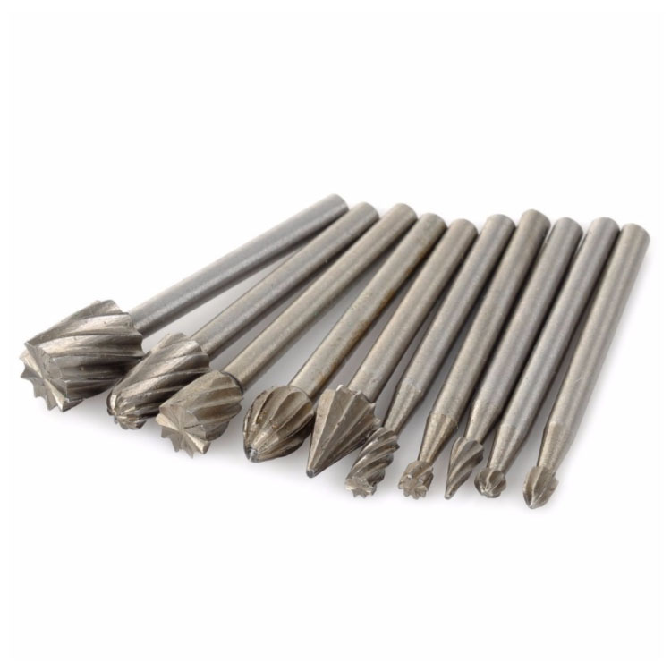 10 шт. высокоскоростные сверла для работы по дереву 1/8 дюйма хвостовик вращающиеся напильники Мини Круглая HSS набор заусенцев Рашпиль для резьбы по дереву