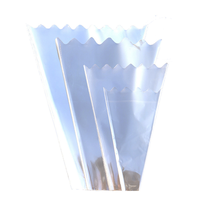 Emballage en plastique de fleur fraîche directe d'usine, sac de fleur séchée transparente sans impression, manchon de fleur