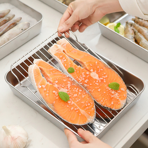 Plaque de cuisson carrée en acier inoxydable MIXWARES, réutilisable, pour rôtir et faire des gâteaux - Product Image 5