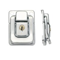 Keyed Box Latch Flight case Lock Tool Box Lock Metal case Latch Instrument case Latch Lock with Key 8mm (Brass Lock Cylinder)