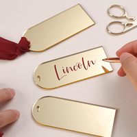 Nouvelles plaques de table dorées personnalisables, très demandées, 10 pièces par paquet, idéales pour les banquets de mariage et les étiquettes nominatives d'hôtel