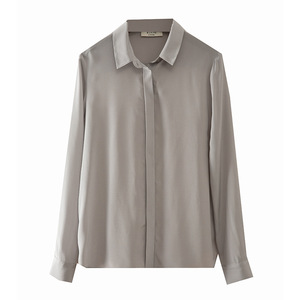 Camicetta di <span class=keywords><strong>seta</strong></span> a maniche lunghe all'ingrosso 100% camicia di <span class=keywords><strong>seta</strong></span> di gelso da donna - Product Image 3
