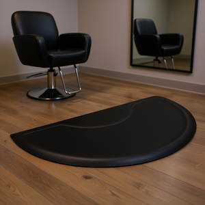 Tapis de protection semi-circulaire pour chaise de salon 3x5FT, épaisseur 1/2 pouce, en plastique, pour coiffeur et mobilier - Product Image 2