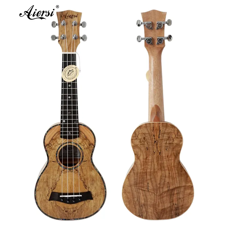 Catei Aiersi — ukulele professionnel soprano, 21 pouces, faite à la main, en érable recourbé, hawaïen