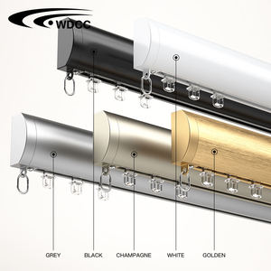 Rail de rideau en aluminium robuste en forme de S, rail de rideau ondulé avec prix d'usine - Product Image 2