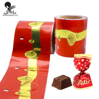 Envoltorio de Chocolate Impreso Personalizado, Película de Embalaje de Chocolate con Parte Superior de Aluminio y Giro