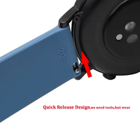 Accesorios para reloj inteligente, correa de silicona transpirable de liberación rápida universal, 20mm, 22mm, resistente al agua, suave para