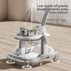 Trotteur musical réglable en hauteur <span class=keywords><strong>pour</strong></span> bébé, avec roues et siège, trotteur évolutif avec poignée - Product Image 1