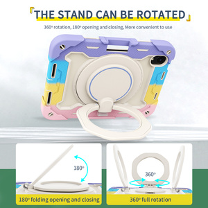 Armure étui pour tablette pour <span class=keywords><strong>Samsung</strong></span> Tab S10 Lite FE S7 <span class=keywords><strong>S8</strong></span> X700 X706 T870 S9 X510 11 Heavy Duty <span class=keywords><strong>Portable</strong></span> Stand PC Silicone Couverture Complète - Product Image 5