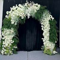 Arche de fleurs artificielle en forme de tour, en soie, de haute qualité, design moderne, réutilisable, pour remise de diplôme, anniversaire de bébé