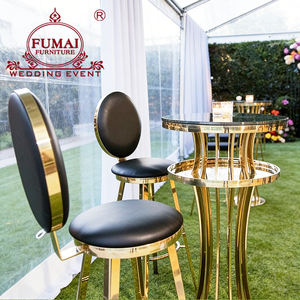 ชุดโต๊ะบาร์โครงเหล็กสีทองสำหรับงานแต่งงานและงานปาร์ตี้กลางแจ้ง - Product Image 4