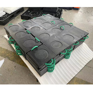 Almohadillas de soporte de grúa de polietileno UHMW antideslizantes con placa de camión de bomba de hormigón con mango - Product Image 1