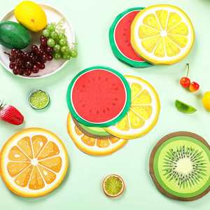 Custom 9 Inch 350gsm White Board Modern Party <b>Plates</b> Fruity Citrus Design Gold Foil Printing for Birthday <b>Shower</b> Celebrations - Product Image 1