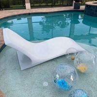Chaise longue en plastique PE, mobilier d'extérieur, chaise longue, chaise longue de piscine pour hôtel