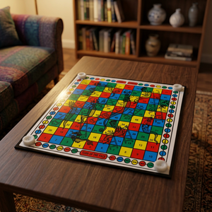 Top vente 2-en-1 éducatif en bois Ludo et serpents et échelles ensemble jeu de société de jeu d'intérieur pour les cadeaux - Product Image 2