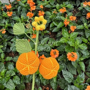 <span class=keywords><strong>Fiori</strong></span> di Zucca Artificiali Realistici Fatti a Mano in Cotone, Lunga Durata, per Festa della Mamma, Laurea, Natale, Festività - Product Image 3