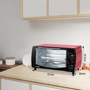 Minihorno eléctrico <span class=keywords><strong>de</strong></span> 12 <span class=keywords><strong>litros</strong></span>, <span class=keywords><strong>horno</strong></span> eléctrico <span class=keywords><strong>de</strong></span> color rojo con bandeja para hornear y temporizador <span class=keywords><strong>de</strong></span> <span class=keywords><strong>30</strong></span> minutos - Product Image 6