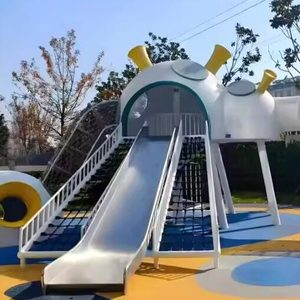 ผู้ผลิตอุปกรณ์สนามเด็กเล่นกลางแจ้ง สไลเดอร์สแตนเลสขนาดใหญ่ ไม่ใช้พลังงาน สำหรับสถานที่ท่องเที่ยวกลางแจ้ง - Product Image 3