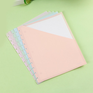 כפתור פטריות 11-חור רפק מחברת עלים רפויים <span class=keywords><strong>5</strong></span> צבעים מבריק שקית מסמך כיס - Product Image 5