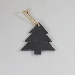 Etiquetas colgantes de pizarra con forma de árbol de Navidad de fábrica al por mayor, tamaño personalizable respetuoso con el medio ambiente y logotipo, decoración del hogar - Product Image 1