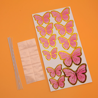 3D Bunte Papier-Schmetterlinge Set Kuchendekoration 11-teilig für Geschenkboxen Heimdekoration Hochzeit DIY Bastelbedarf