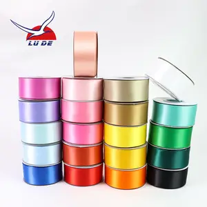 High quality custom single double face 38mm polyester satin ribbon 1 1/2 inch