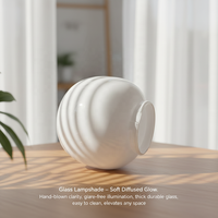 Abat-jour en verre soufflé opale fait main de style européen pour remplacement de lampe, abat-jour suspendu en verre opale blanc pour salle de bain