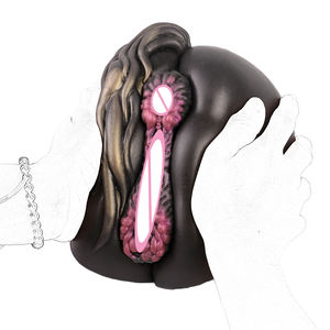 GEEBA Big Animal Gesäß Inverted Mold Fantasy Silikon Männlicher Mastur bator Penis Stroker Double Single Hole 3D Ass Adult Sexspielzeug - Product Image 2