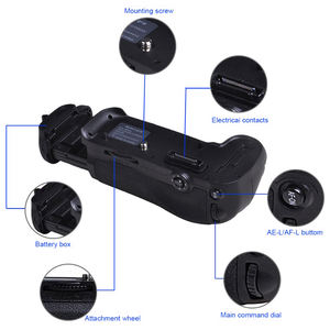 Nouvelle Poignée d'Alimentation de Haute Qualité MB-D12 pour <span class=keywords><strong>Appareil</strong></span> <span class=keywords><strong>Photo</strong></span> Reflex Numérique <span class=keywords><strong>Nikon</strong></span> <span class=keywords><strong>D800</strong></span> D800E D810 Fonctionne avec EN-EL15 ou Huit Piles AA CE ABS - Product Image 2