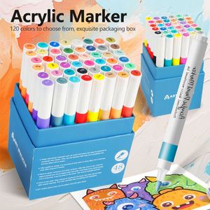 Ensemble de marqueurs à peinture acrylique professionnels, 12 couleurs à base d'eau pour peindre sur toutes les surfaces - Product Image 1