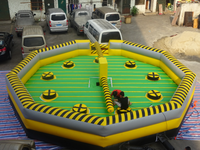 Parque de Diversiones Inflable con Obstáculos, Juego Inflable Wipeout Meltdown, Ventas de Juegos Inflables, Juego Last Man Standing