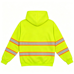 Winter Hi Visibility Reflective Safety Hoodie Fleece Insed Construction Sweatshirt Custom Logo Pocket - Product Image 2