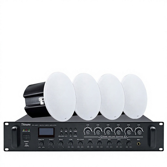 Thinuna VTA II Series 6-zone Mixer Amplifier Volume Control 240W 360W 480W Mixer Power Amplifier with BT USB and Tuner