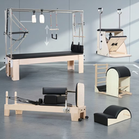 Ensemble de Pilates Cadillac Reformer réglable en érable, 5 pièces, durable, MJD-CC22A, adapté aux studios de Pilates et aux salles de sport