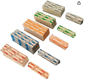 Enveloppes plates assorties pour pièces de monnaie, 5 couleurs, papier kraft codé par couleur ABA, rouleaux pour toutes les coupures de pièces de monnaie américaines - Product Image 2