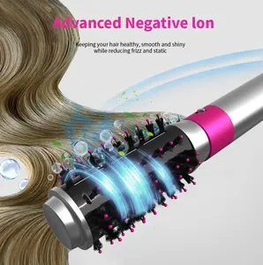 UV-Lack-Salon Automatischer Luft verschluss Heißluft-Haartrockner-Bürsten-Set 5-in-1 Haar glätter Kamm-Styler Locken wickler Zubehör Ausrüstung