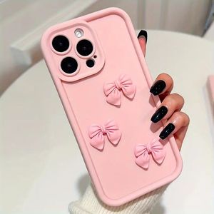 Coques de téléphone rose INS avec nœud, couleur bonbon givrée, pour <span class=keywords><strong>iPhone</strong></span> 16 15 <span class=keywords><strong>Pro</strong></span> <span class=keywords><strong>Max</strong></span> 14 <span class=keywords><strong>13</strong></span> – Accessoires mobiles – Vente Flash - Product Image 3