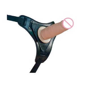 Correa en <span class=keywords><strong>Dildo</strong></span> Silicona Suave Ecológico Realista Arnés Ajustable Parejas Juguete Sexual Carne Rosa Púrpura Rojo - Product Image 1