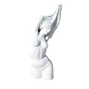 Nobre bonito senhora busto desbusto estátua cinza menina escultura