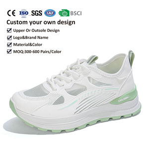 Chaussures de skate tendance unisexes pour filles, logo personnalisé blanc et vert, style décontracté, confortables, légères, <span class=keywords><strong>baskets</strong></span> de rue - Product Image 1