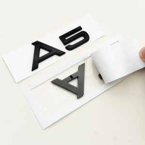 Adesivo 3D in ABS Nero Lucido Cromato A1 A2 A3 A4 A5 A6 A7 A8 per Auto <span class=keywords><strong>Audi</strong></span>, Accessori Decorativi - Product Image 4